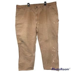 Carhartt Mens 50x32 Dungaree Fit Carpenter Pants Heavy Canvas Work Pants B11BRN